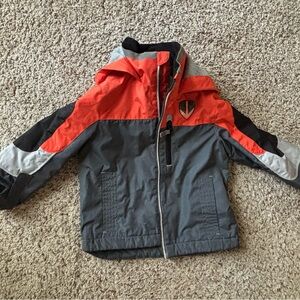 London Fog Kids Raincoat - Red, Black, and Gray